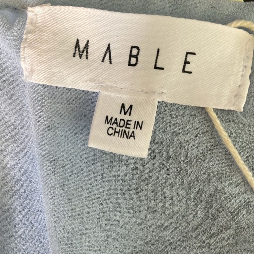 Mable Viva Las Vegas Sequin Wrap Mini Dress Light Blue Size Medium NWT - Picture 9 of 15